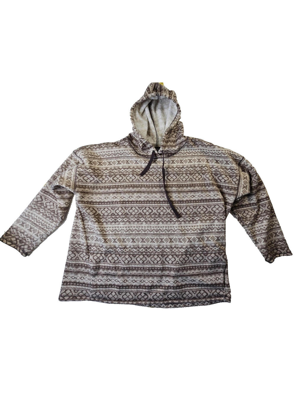 Ralph Lauren Women's 3X Fair Isle Hoodie LRL Active Pullover Fleece Lined